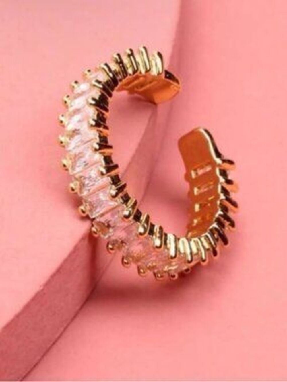 Gold rhinestone ring